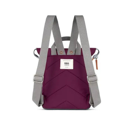 ROKA London Bantry Backpack in Royal Burgundy Nylon