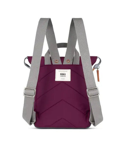 ROKA London Bantry Backpack in Royal Burgundy Nylon