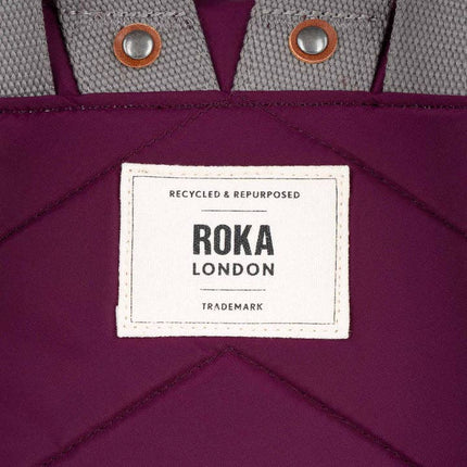 ROKA London Bantry Backpack in Royal Burgundy Nylon