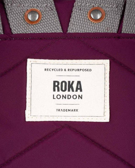 ROKA London Bantry Backpack in Royal Burgundy Nylon