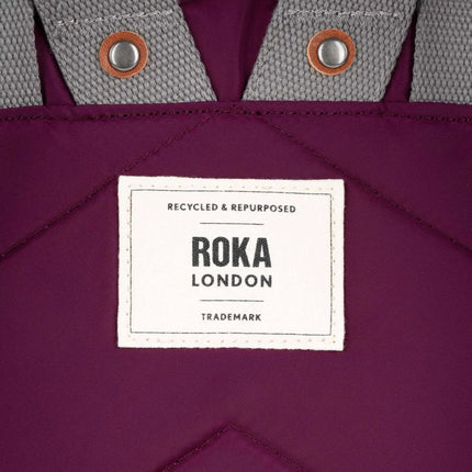 ROKA London Canfield Backpack in Royal Burgundy Nylon