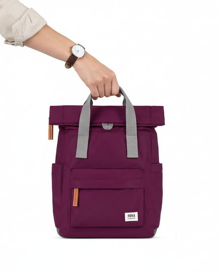 ROKA London Canfield Backpack in Royal Burgundy Nylon