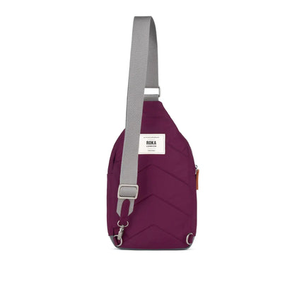 ROKA London Willesden Sling Bag in Royal Burgundy Nylon