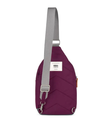 ROKA London Willesden Sling Bag in Royal Burgundy Nylon
