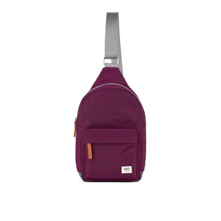 ROKA London Willesden Sling Bag in Royal Burgundy Nylon