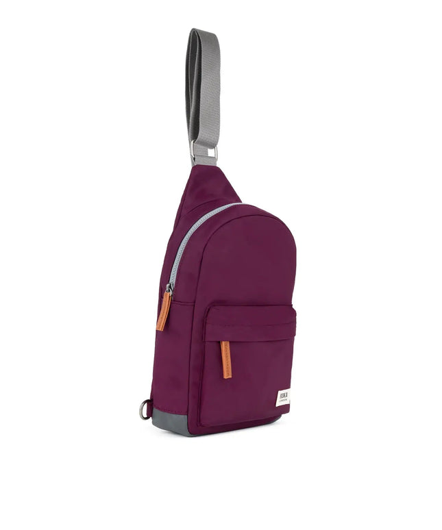 ROKA London Willesden Sling Bag in Royal Burgundy Nylon