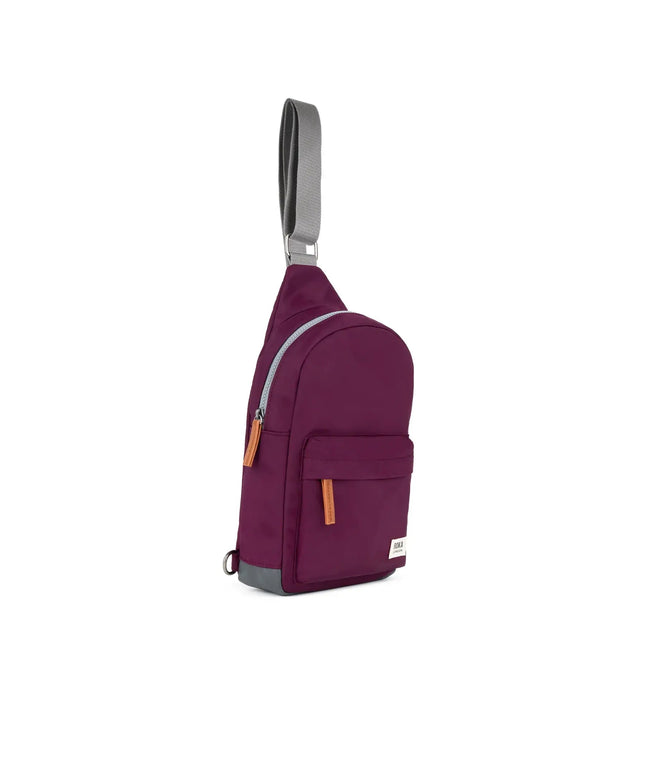 ROKA London Willesden Sling Bag in Royal Burgundy Nylon