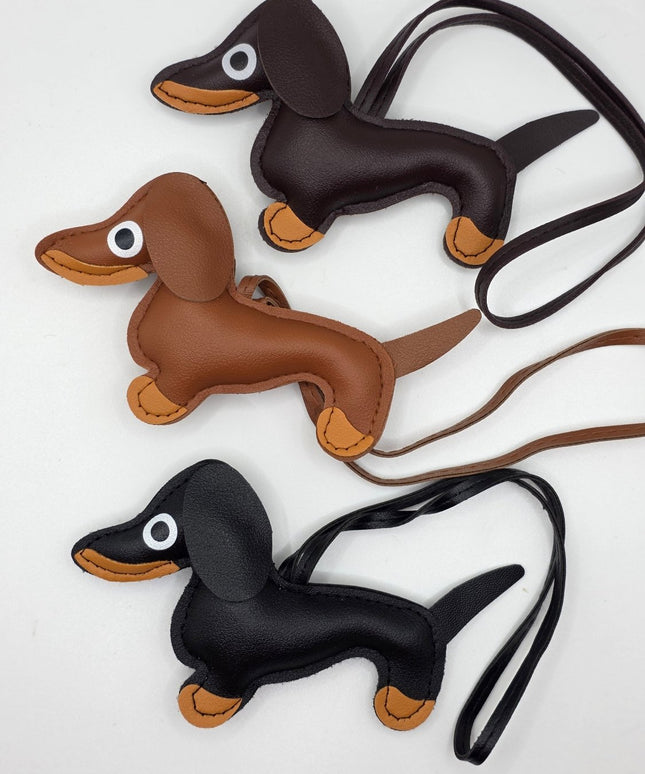 Sausage dog bag charms