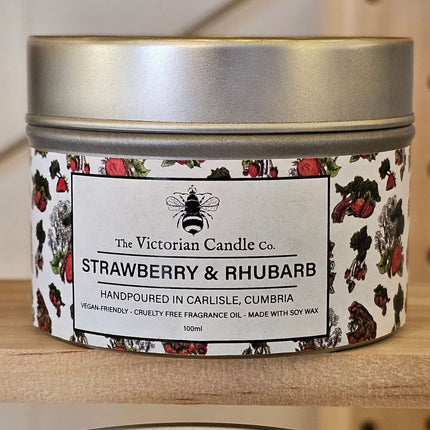 Hand-Poured Luxury Scented Candles Strawberry and Rhubarb