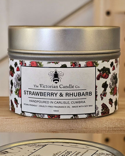 Hand-Poured Luxury Scented Candles Strawberry and Rhubarb