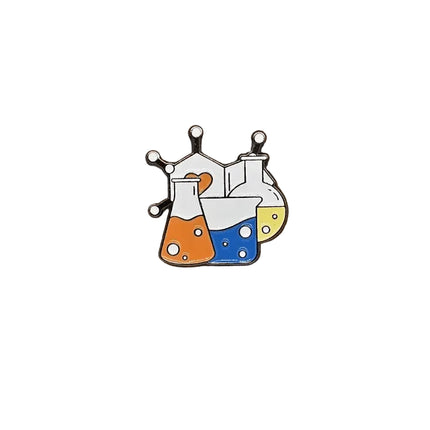 Science themed pin badges (various designs) Various tubes