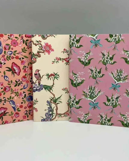 Set of 3 A6 notebooks Birds and Flowers Design - Cath Kidston