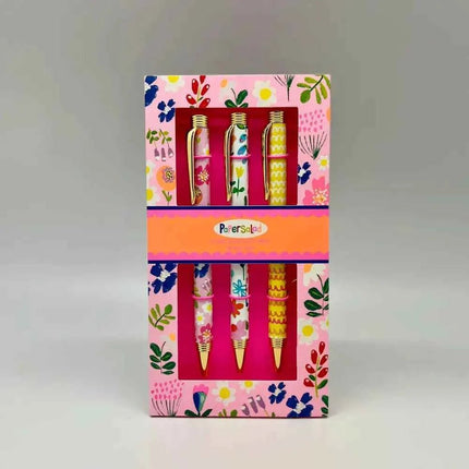 Set of 3 ballpoint pens - Paper Salad Floral and Waves