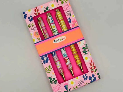 Set of 3 ballpoint pens - Paper Salad Floral and Waves