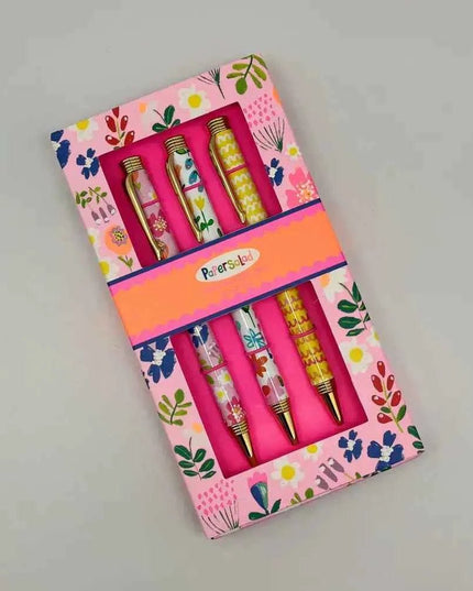 Set of 3 ballpoint pens - Paper Salad Floral and Waves