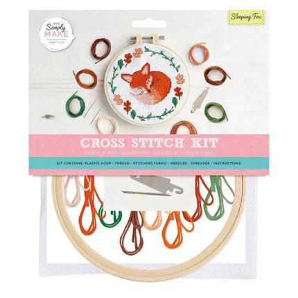 Simply Make Cross Stitch Kit - Sleeping Fox