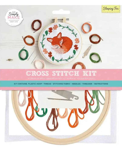 Simply Make Cross Stitch Kit - Sleeping Fox