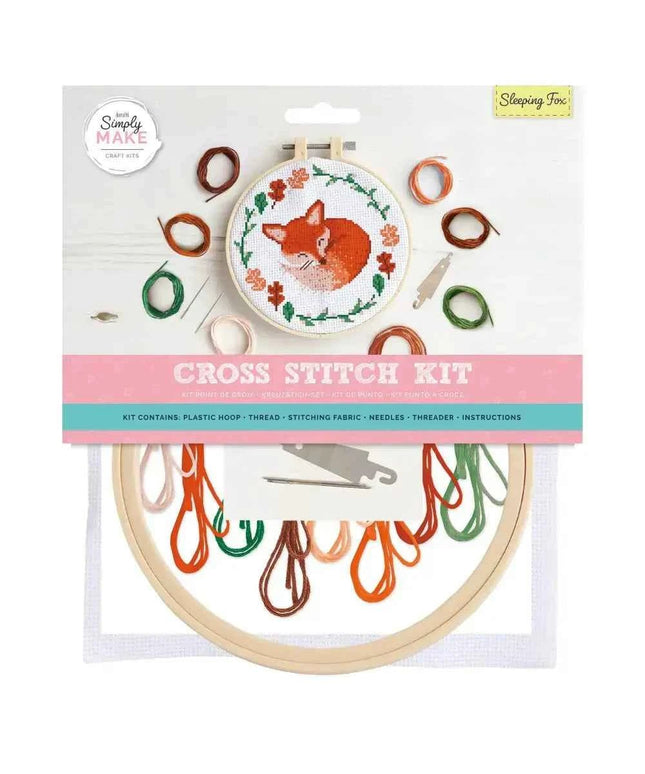 Simply Make Cross Stitch Kit - Sleeping Fox