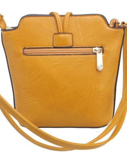 Small Wooden Button Crossbody Bag.