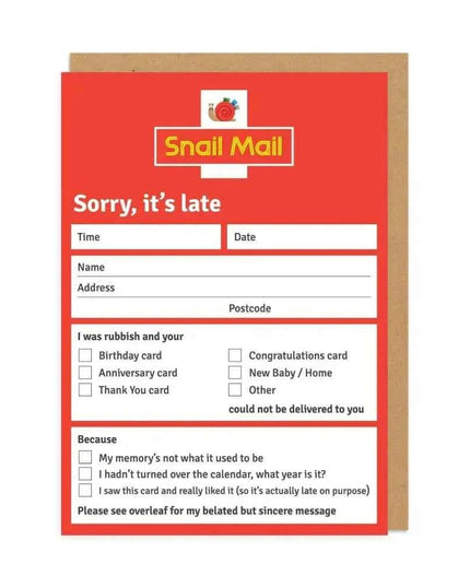 Snail Mail Greeting Card