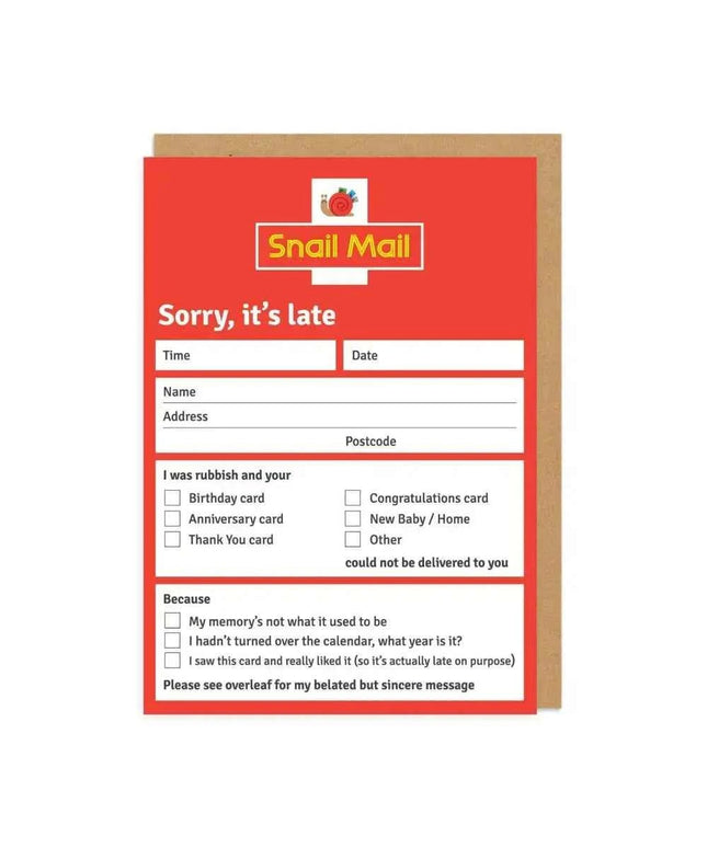Snail Mail Greeting Card