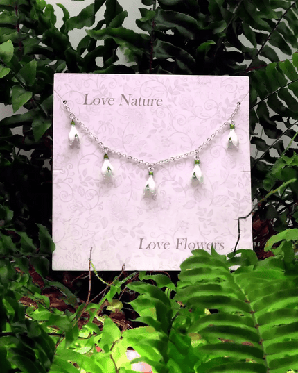 Snowdrop White Flower Charm Bracelet