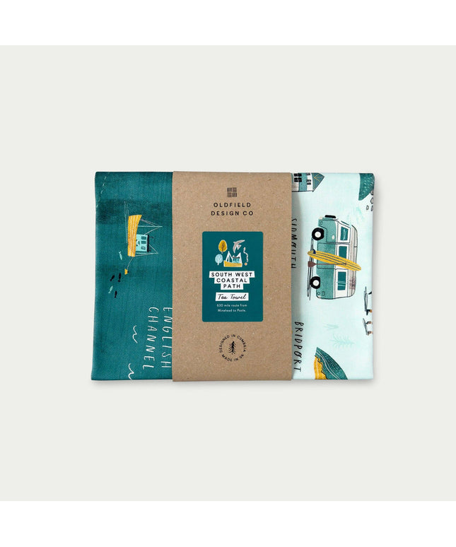 South West Coastal Path Tea Towel