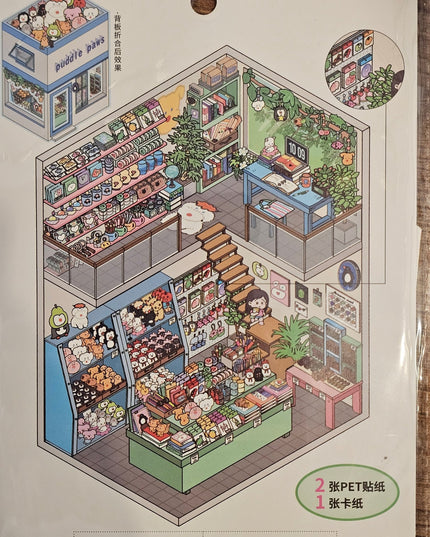 DIY Sticker packs - Make a scene with stickers Stationery shop