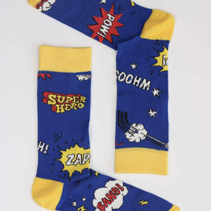 Superhero - Mens Bamboo Socks.