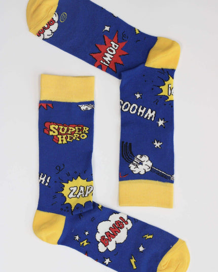 Superhero - Mens Bamboo Socks.