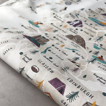 Scotland wild Swimming Tea Towel