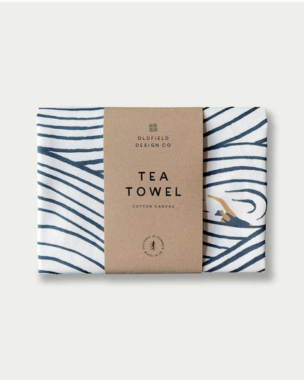 Wild Swimming Pattern Tea Towel