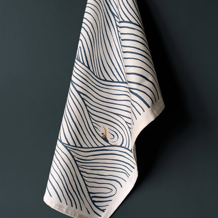 Wild Swimming Pattern Tea Towel