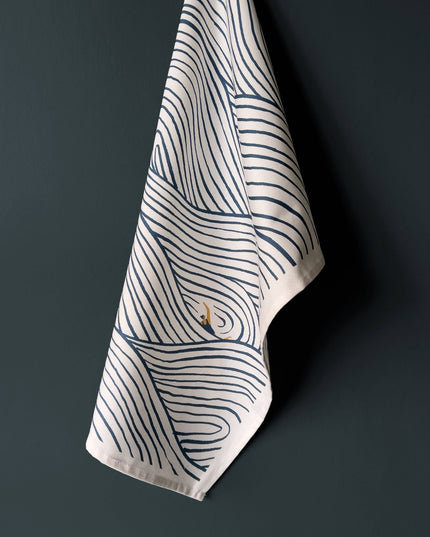 Wild Swimming Pattern Tea Towel