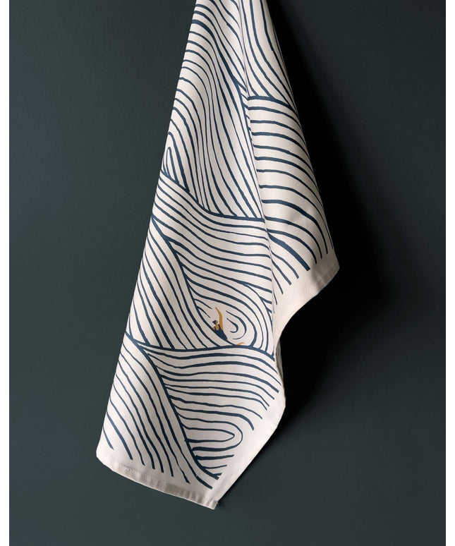 Wild Swimming Pattern Tea Towel