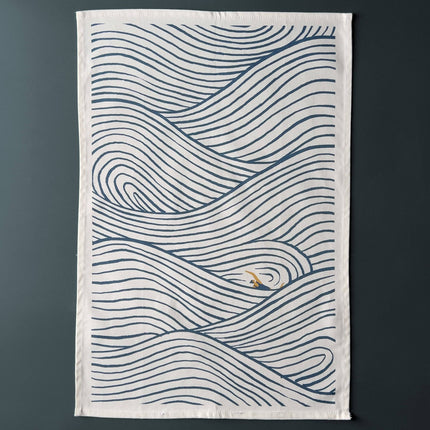 Wild Swimming Pattern Tea Towel