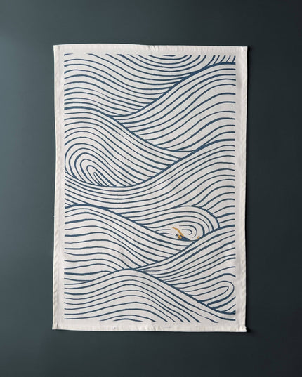 Wild Swimming Pattern Tea Towel