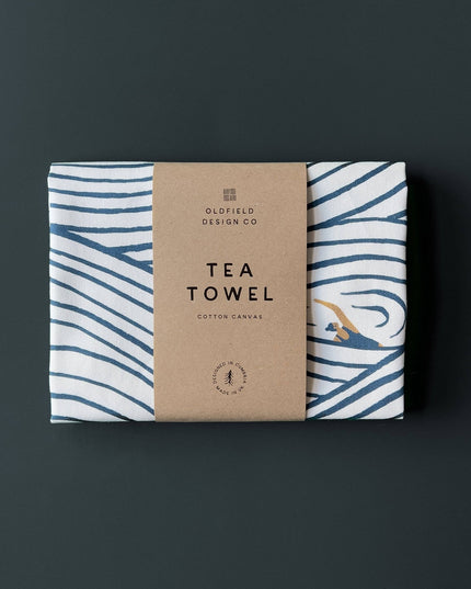 Wild Swimming Pattern Tea Towel
