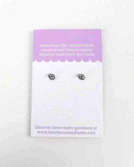 Tape Measure Wooden Earrings - Craft themed Jewellery