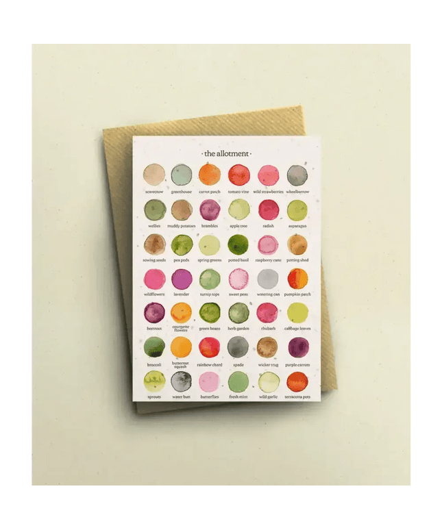 The Colours of The Allotment Greetings Card
