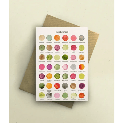The Colours of The Allotment Greetings Card