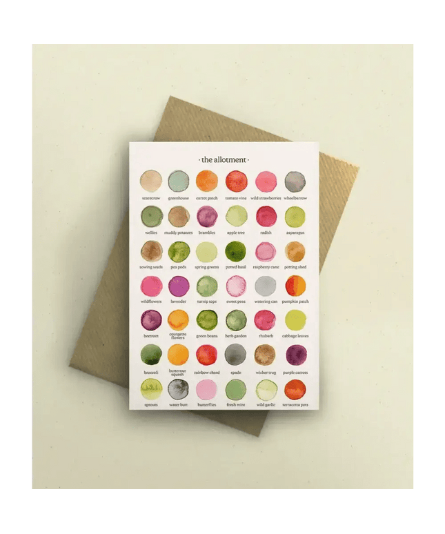The Colours of The Allotment Greetings Card