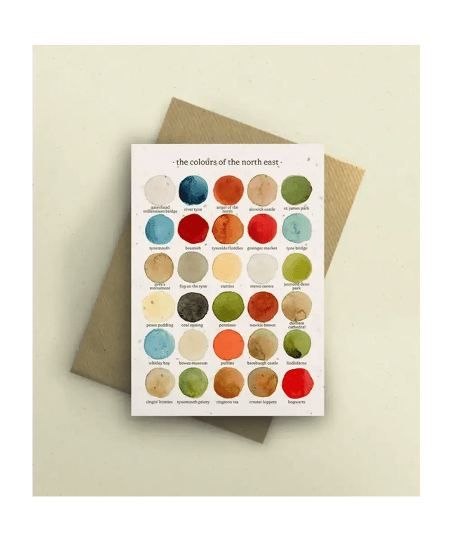 The Colours of the North East Greetings Card