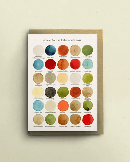 The Colours of the North East Greetings Card