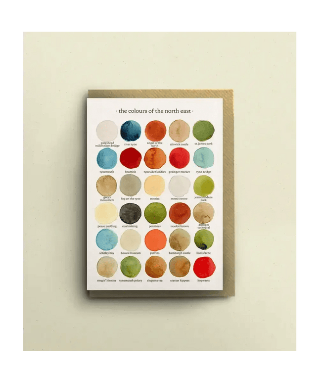 The Colours of the North East Greetings Card