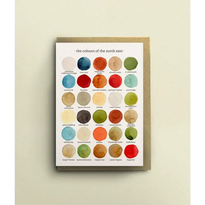 The Colours of the North East Greetings Card - greetings card