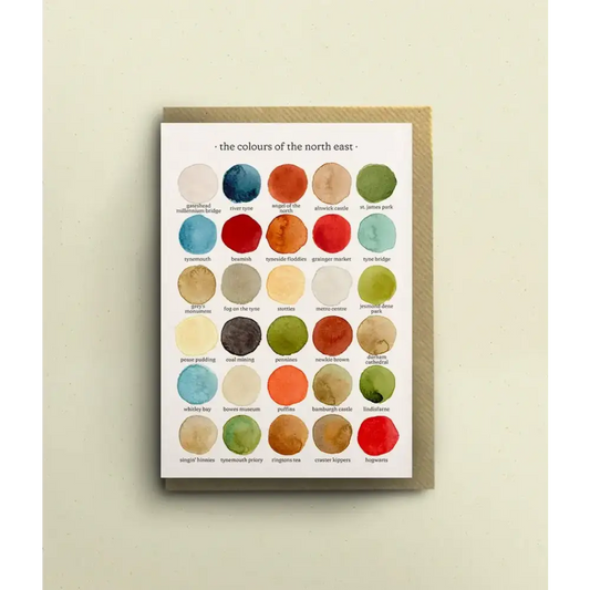 The Colours of the North East Greetings Card - greetings card