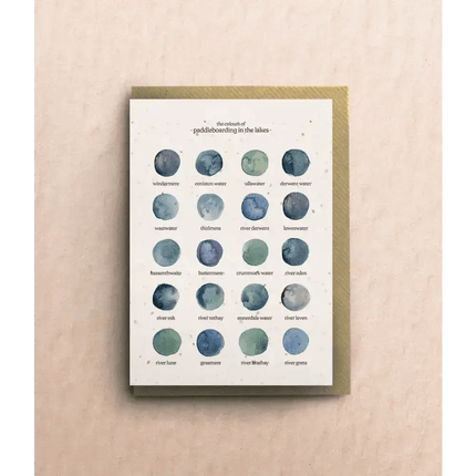 The Colours of Paddleboarding in the Lakes Greetings Card