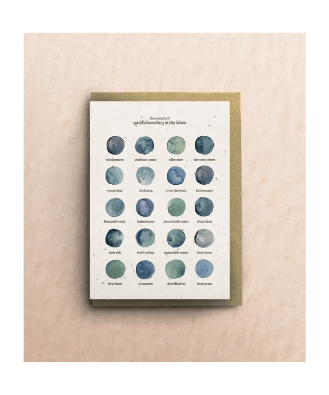 The Colours of Paddleboarding in the Lakes Greetings Card