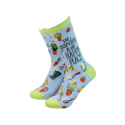 The Garden is my Happy Place - Women's Bamboo Socks